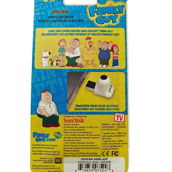FAMILY GUY NWOT 8gb USB Flash Drive Set - Whole Family w/ Ultra RARE Brian G - Picture 9 of 14